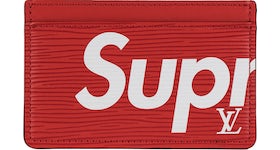 supreme slender wallet epi red