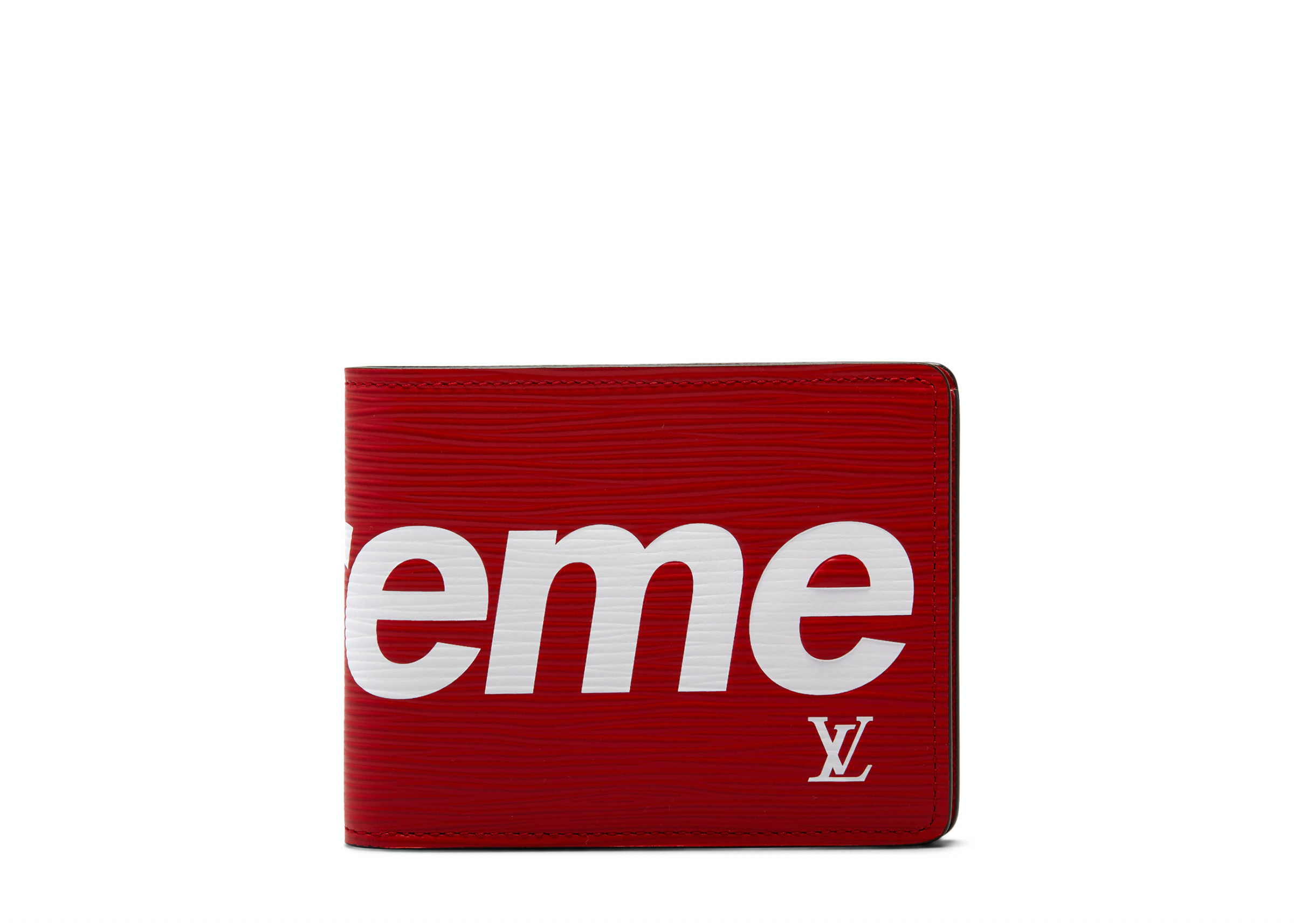 Ciencias Sociales agricultores Guardia Louis Vuitton x Supreme Slender Wallet Epi Red - ES