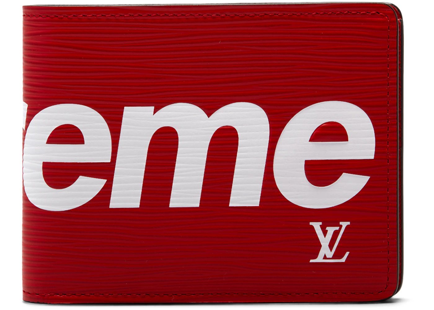 Instituto Torpe vena Louis Vuitton x Supreme Slender Wallet Epi Red - MX