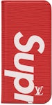 LOUIS VUITTON x SUPREME Belt LV Initial Buckle Monogram Red 90/36 MP015  SP2117