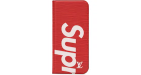 Louis Vuitton x Supreme iPhone 7 Folio Epi Red