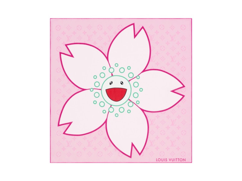 Louis Vuitton x Takashi Murakami Carre 55 Cherry Blossom Pink in