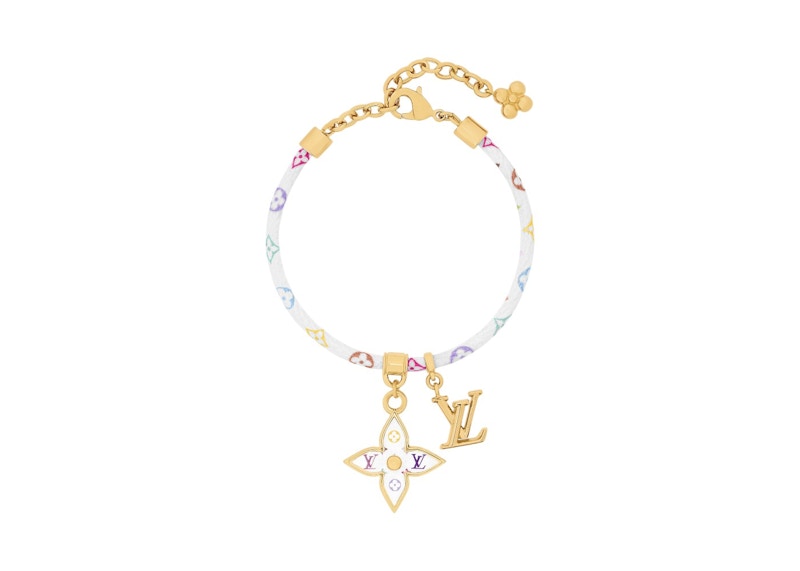 Louis Vuitton x Takashi Murakami Charms Bracelet White Monogram in