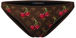 Braguitas de bikini Louis Vuitton x Takashi Murakami en color cereza, color marrón