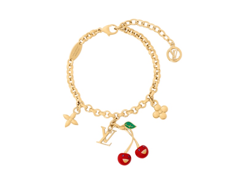 Pre-owned Louis Vuitton Women's X Takashi Murakami Cherry Bracelet In Gold/tone Metal