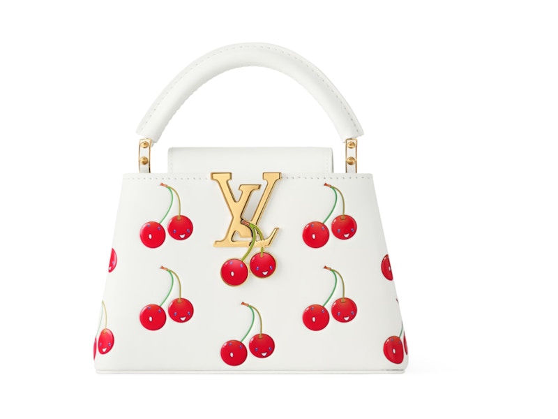 Pre-owned Louis Vuitton Women's X Takashi Murakami Cherry Capucines Mini In White