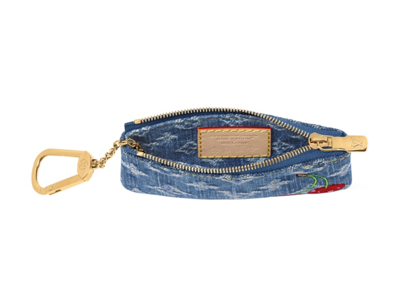 Louis Vuitton X Takashi Murakami Cherry Key Pouch Denim Monogram