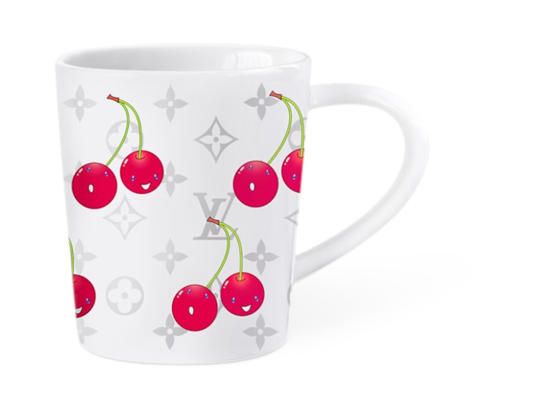 希少コラボ♪【LOUIS VUITTON x TM】Cherry Mug White Monogram Louis Vuitton x Takashi Murakami Cherry Mug White Monogram