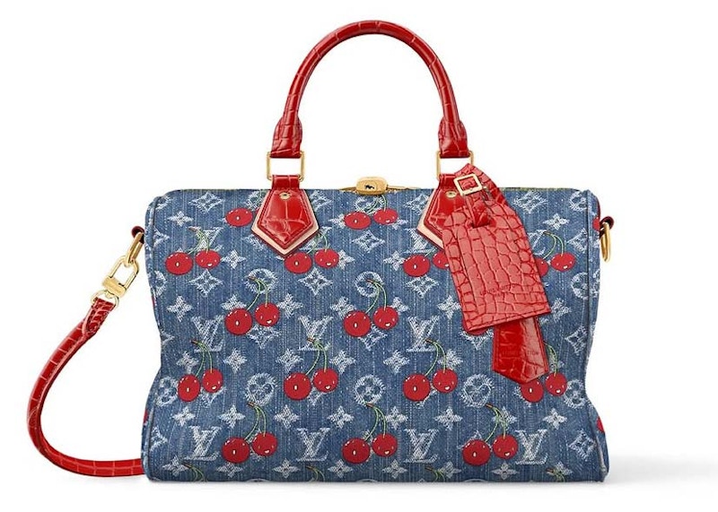 VUITON バッグ Louis Vuitton x Takashi Murakami Cherry Speedy 30 Denim