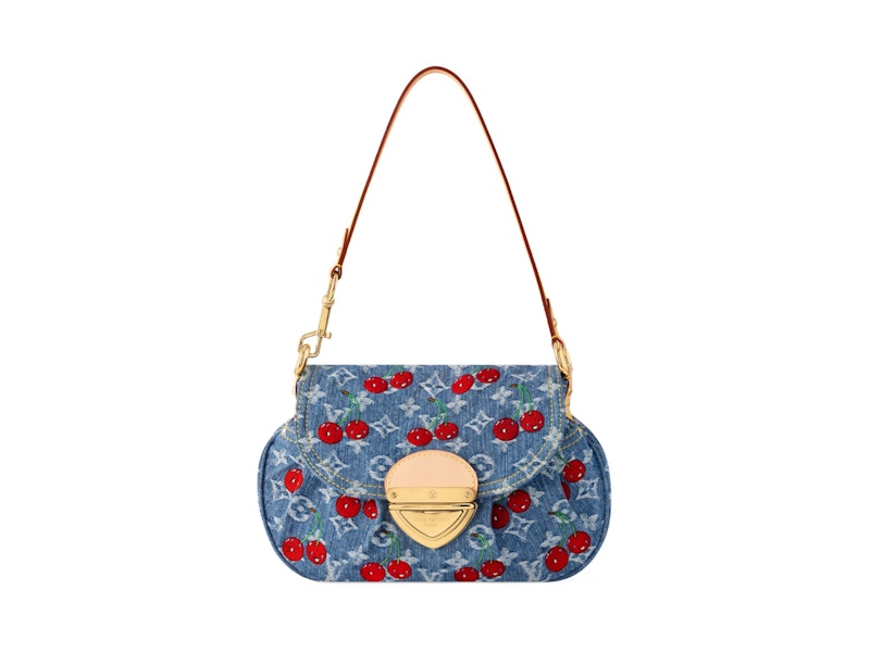 Pre-owned Louis Vuitton Women's X Takashi Murakami Cherry Sunset In Denim Monogram
