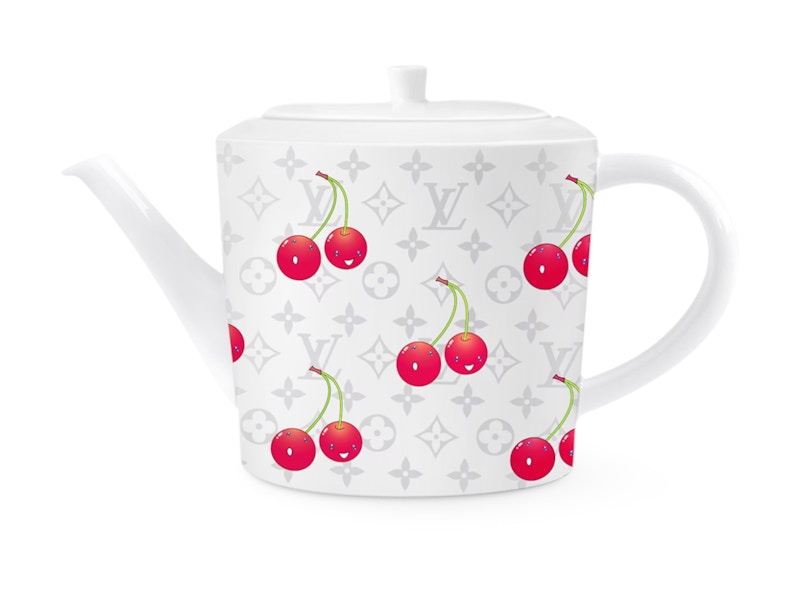 【ポカリ】CherryPatternCacheCoeurOnePiece Louis Vuitton x Takashi Murakami Cherry Teapot White Monogram in
