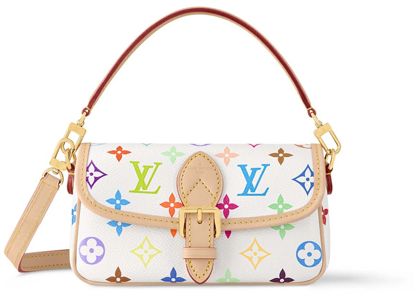 Diane Louis Vuitton White And Grey Bag Diane Monogram Empreinte