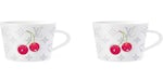 Louis Vuitton x Takashi Murakami Set of 2 Cherry Teacups and Saucers White Monogram