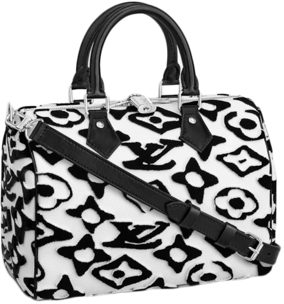 Louis Vuitton x UF Black/White Tufted Monogram Speedy Bandouliere 25 –  Madison Avenue Couture