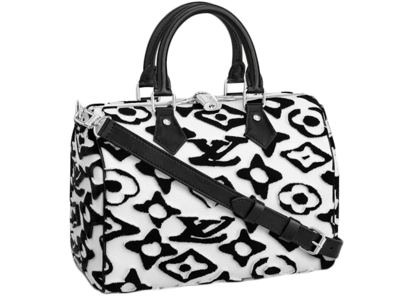 Louis Vuitton x UF Speedy Bandouliere 25 White in Tufted Canvas with  Silver-tone - US
