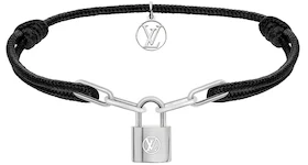 Louis Vuitton x Virgil Abloh Silver Lockit Bracelet Black