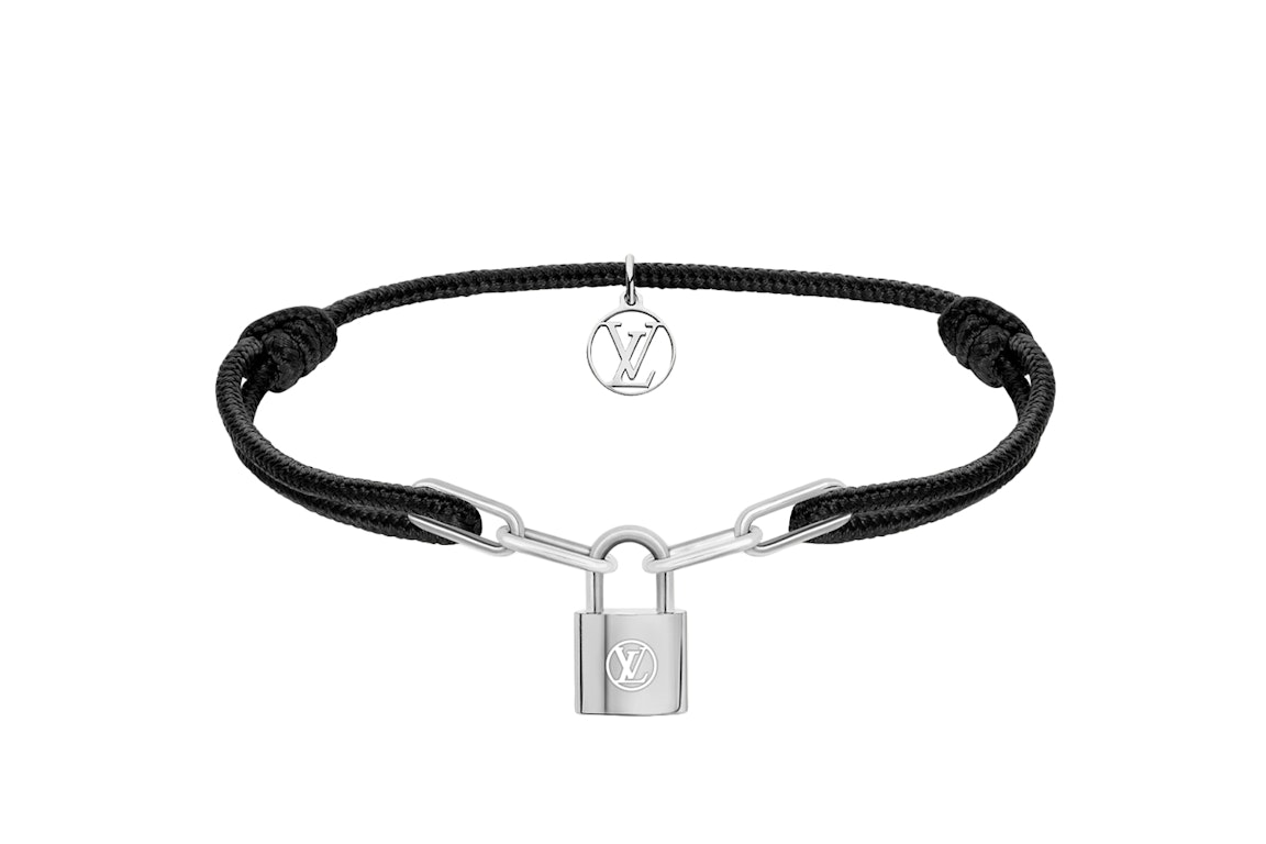 Pre-owned Louis Vuitton X Virgil Abloh Silver Lockit Bracelet Black