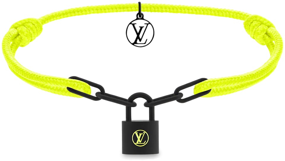 Louis Vuitton LV Padlock Bracelet, Yellow, 17