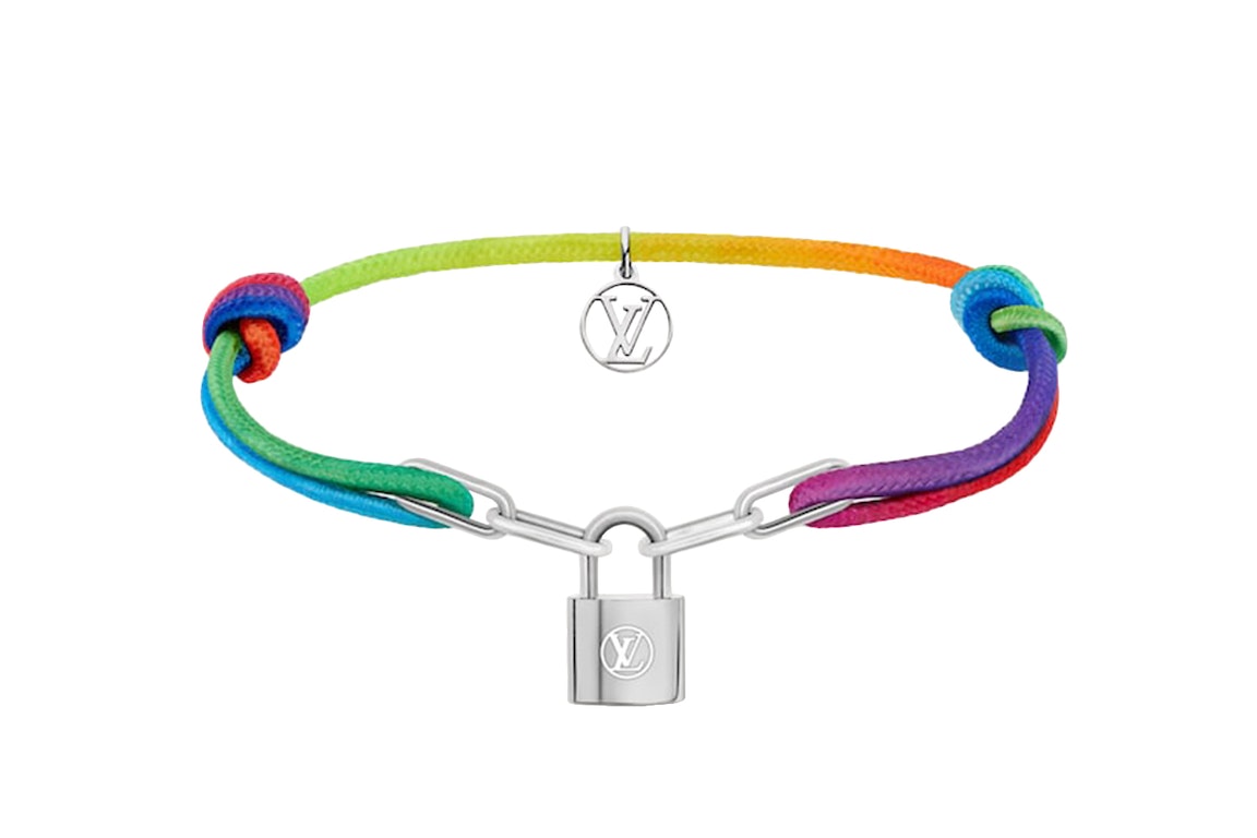 Pre-owned Louis Vuitton X Virgil Abloh Silver Lockit Bracelet Rainbow