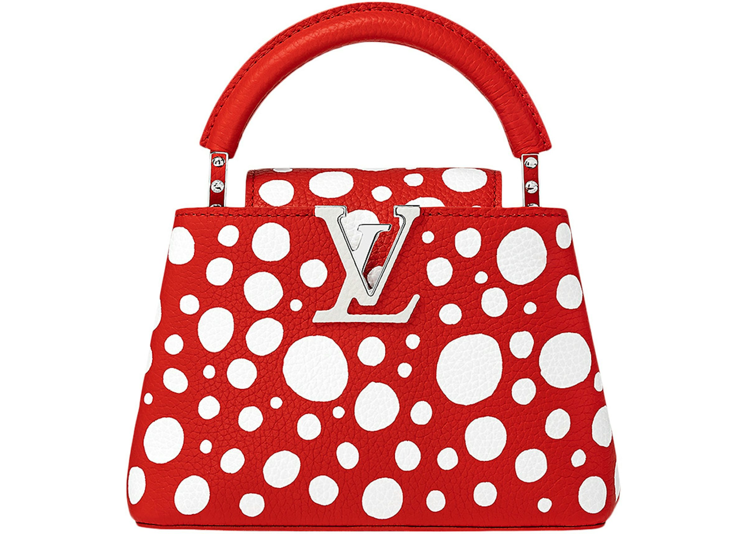 Louis Vuitton x Yayoi Kusama Capucines Mini Red/White in Taurillon Bull Calfskin Leather with Silver-tone - GB