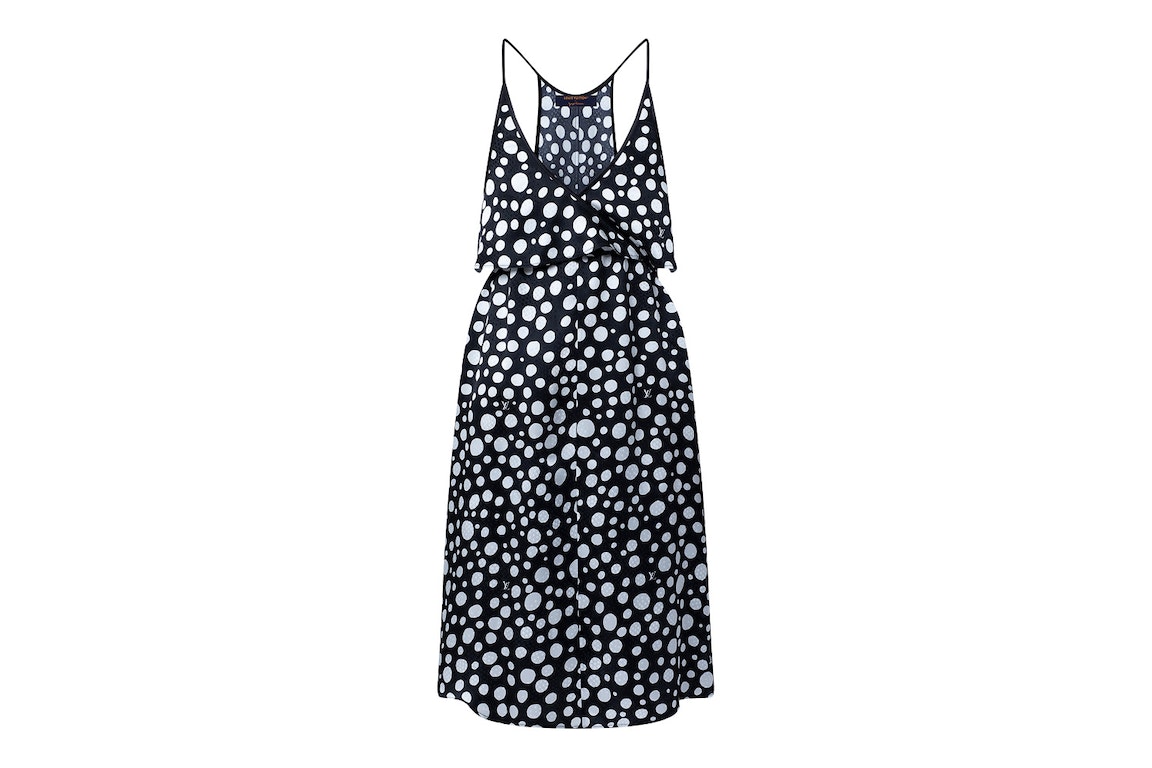 Pre-owned Louis Vuitton X Yayoi Kusama Infinity Dots Flounce Dress Black/white
