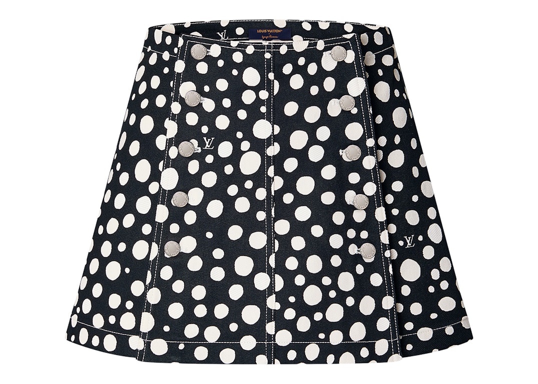 Pre-owned Louis Vuitton X Yayoi Kusama Infinity Dots Mini Skirt Black/white
