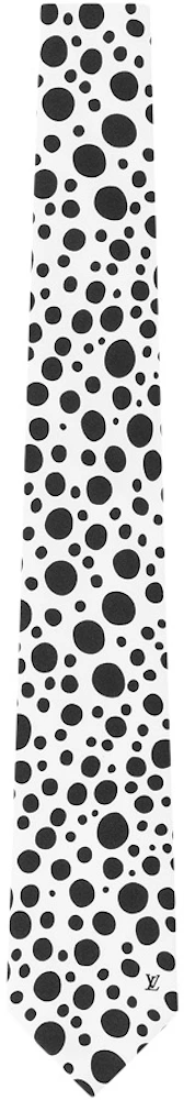 Louis Vuitton x Yayoi Kusama Infinity Dots Tie White/Black in Silk - US