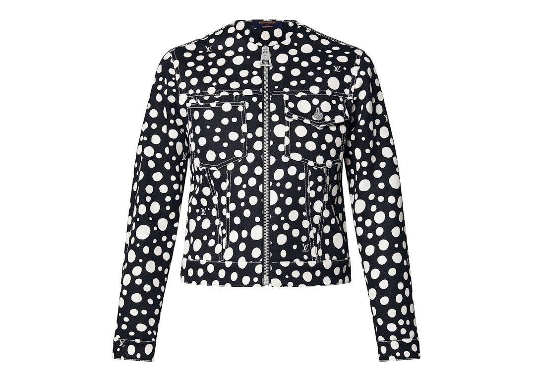 Pre-owned Louis Vuitton X Yayoi Kusama Infinity Dots Zip-up Jacket Black/white