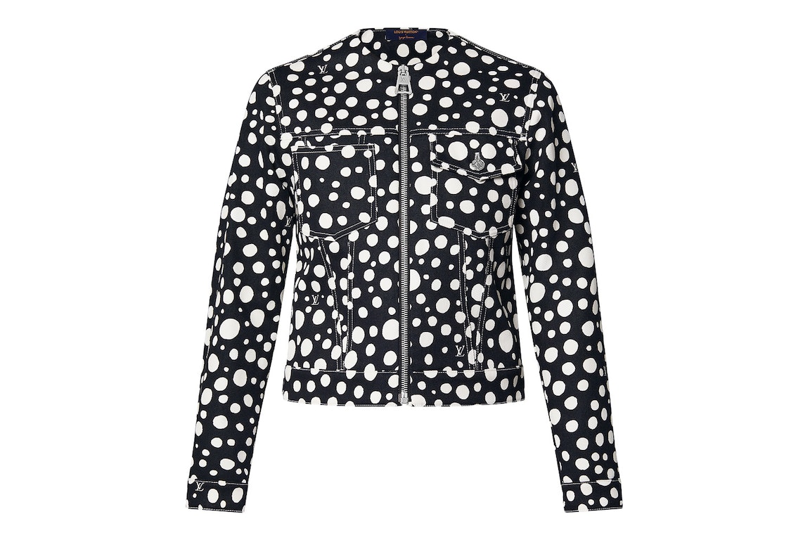 Pre-owned Louis Vuitton X Yayoi Kusama Infinity Dots Zip-up Jacket Black/white