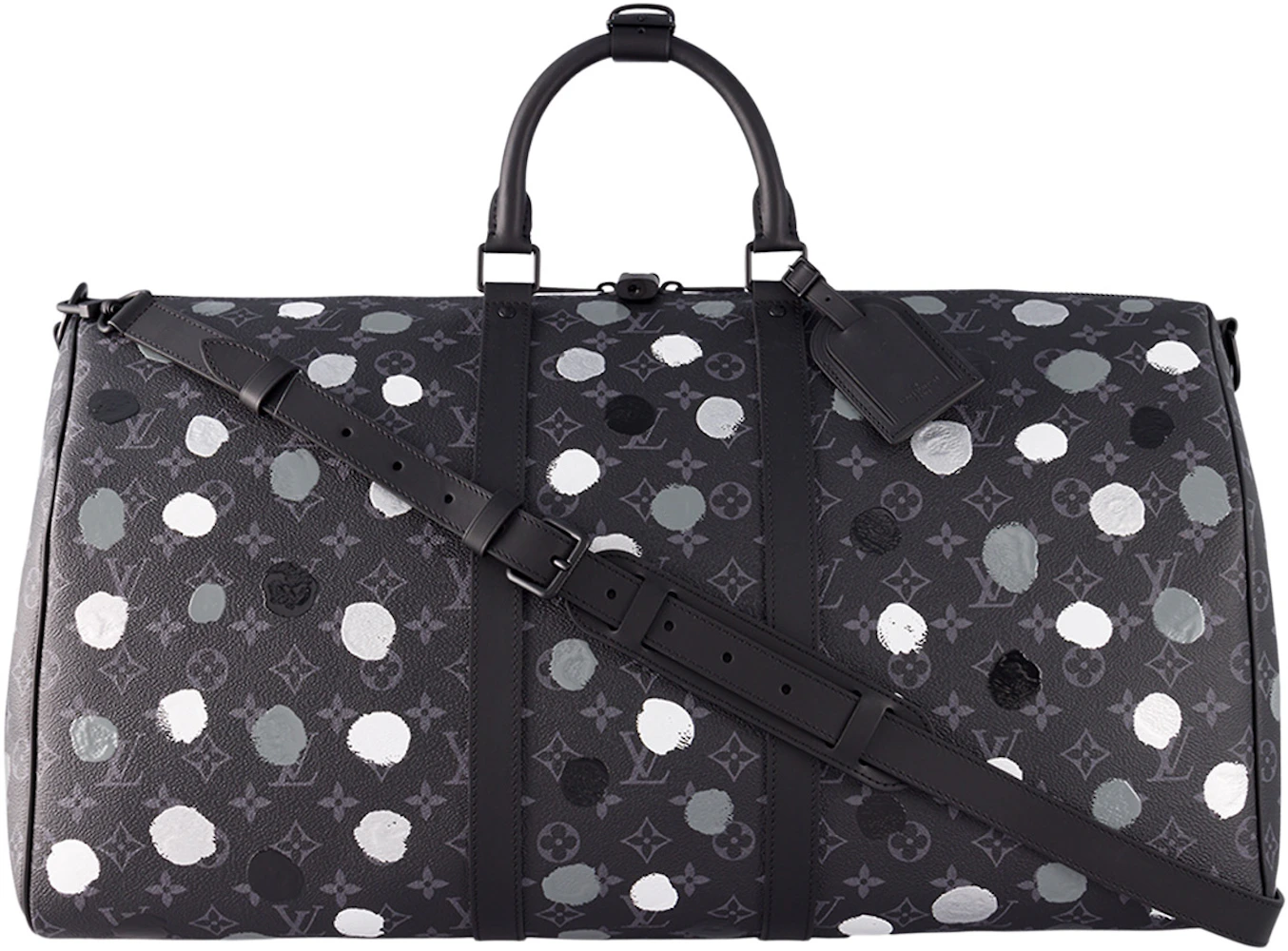 Louis Vuitton x Yayoi Kusama Keepall 55 Monogram Eclipse in Coated Canvas  with Black-tone - US