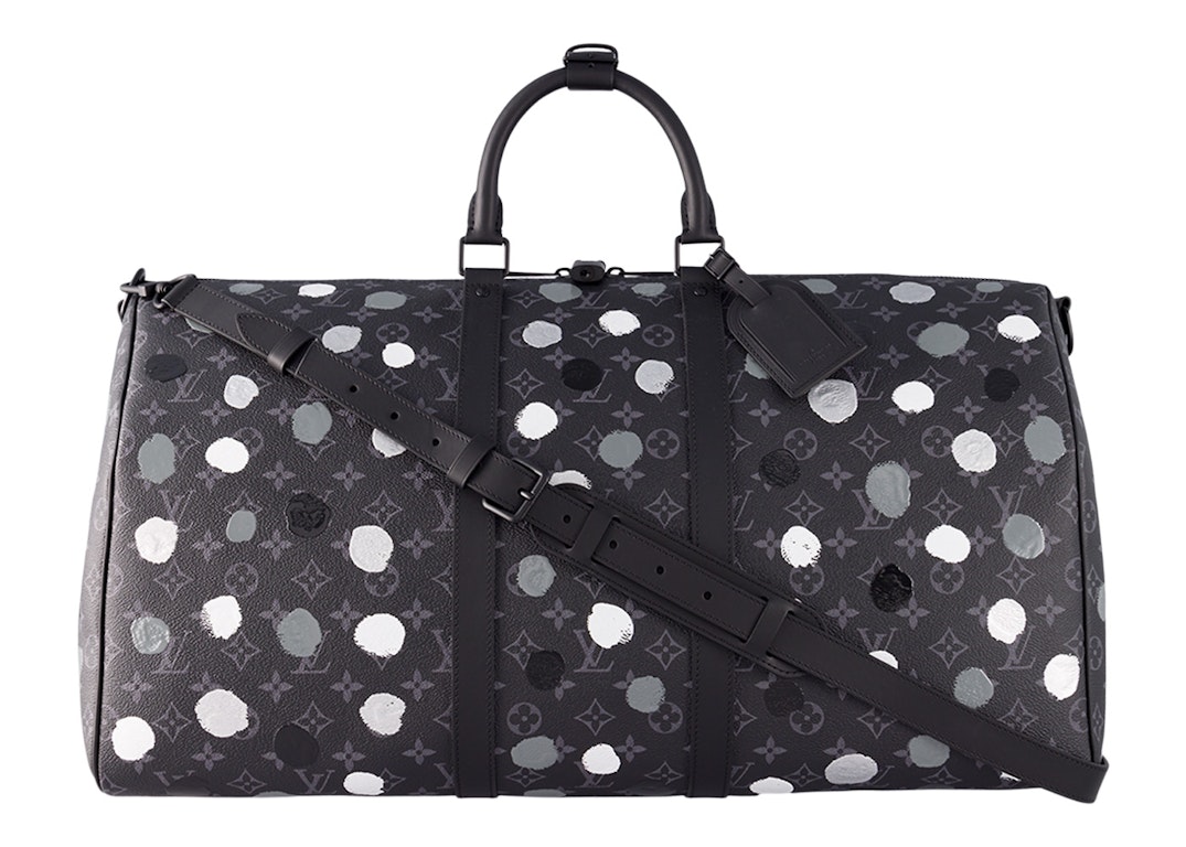 Louis Vuitton Keepall Bandouliere Bag Yayoi Kusama Painted Dots Monogram  Eclipse Canvas 25 - ShopStyle