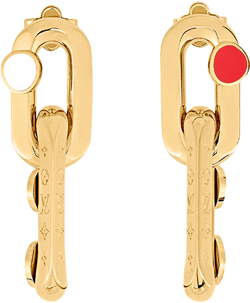 Louis Vuitton X Yayoi Kusama Enamel Louisette Infinity Dots Stud Earring -  Red, Brass Stud, Earrings - LOU730260