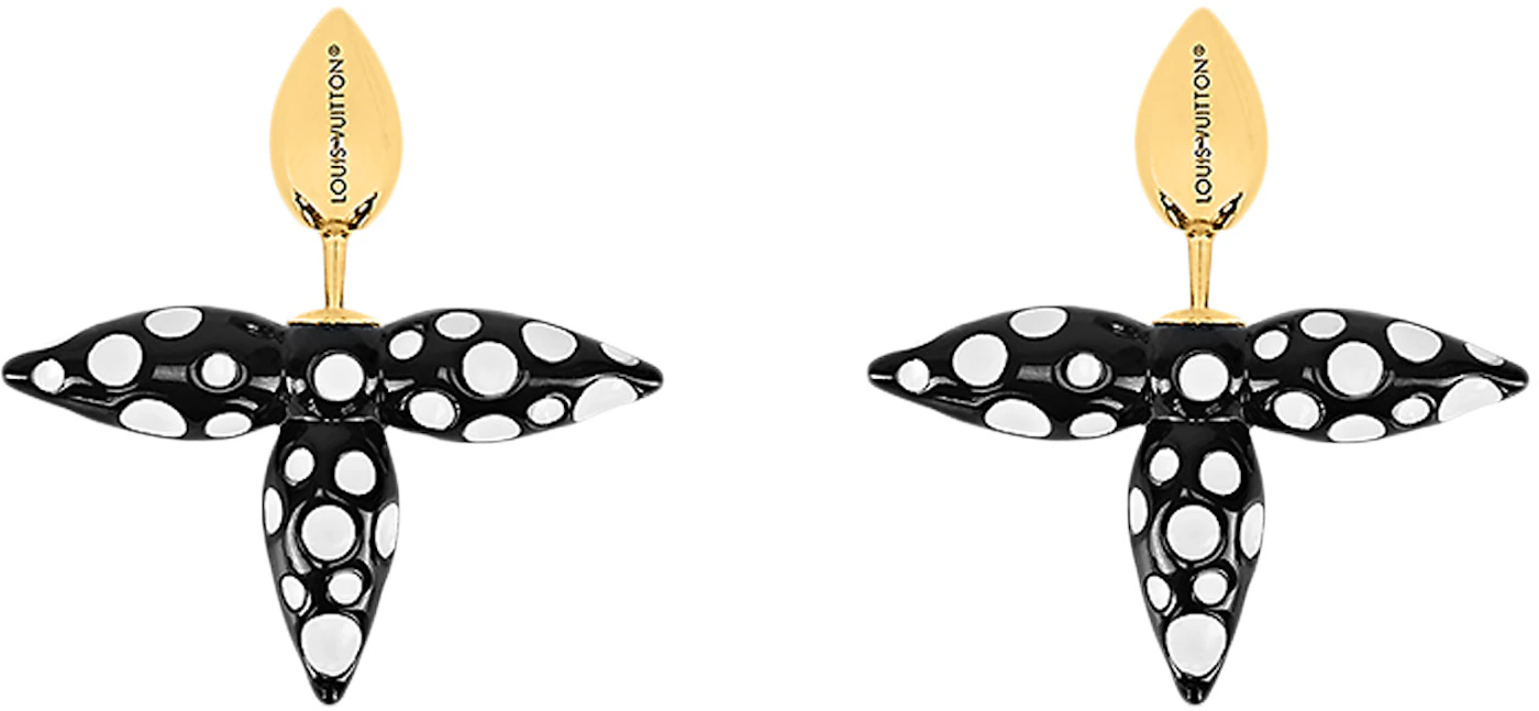 Louis Vuitton LV x YK Louisette Infinity Dots Earrings - Black, Brass Drop,  Earrings - LOU804843