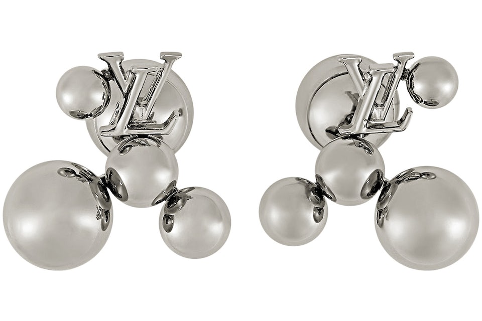louis vuitton earrings silver