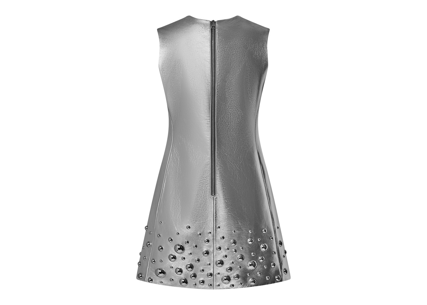 Louis Vuitton x Yayoi Kusama Metal Studs Metallized Leather Dress 