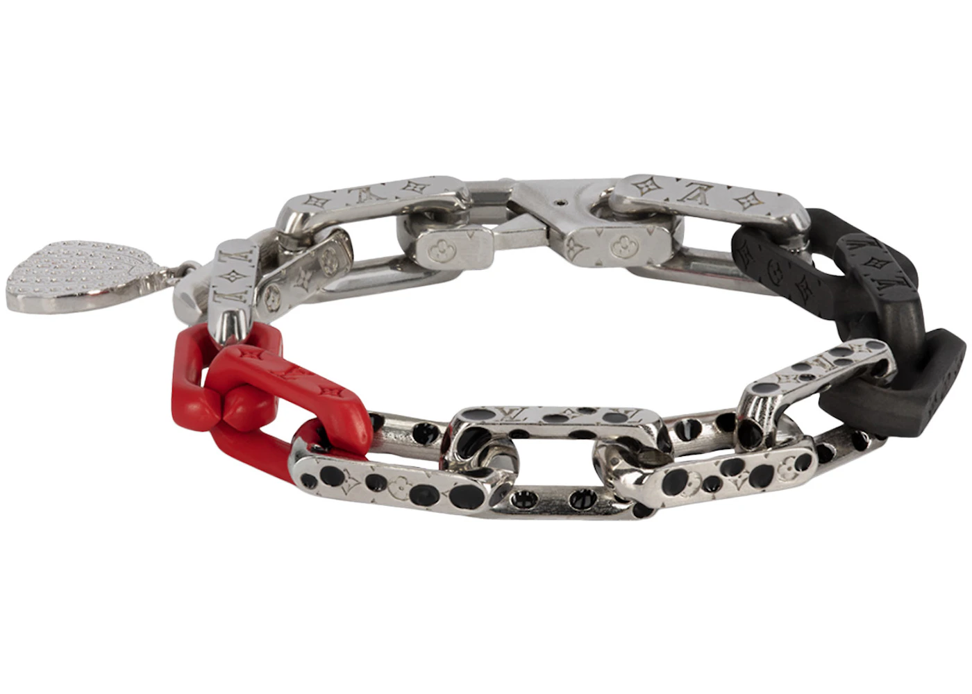 Louis Vuitton x Yayoi Kusama Monogram Chain Bracelet Black/Red in Metal  with Silver-tone - US