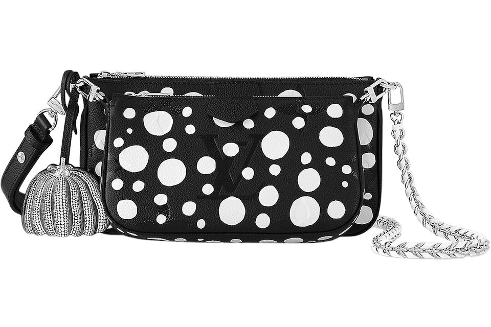 Louis Vuitton x Yayoi Kusama Multi Pochette Accessoires Black/White in  Grained Empreinte Cowhide Leather with Silver-tone - US