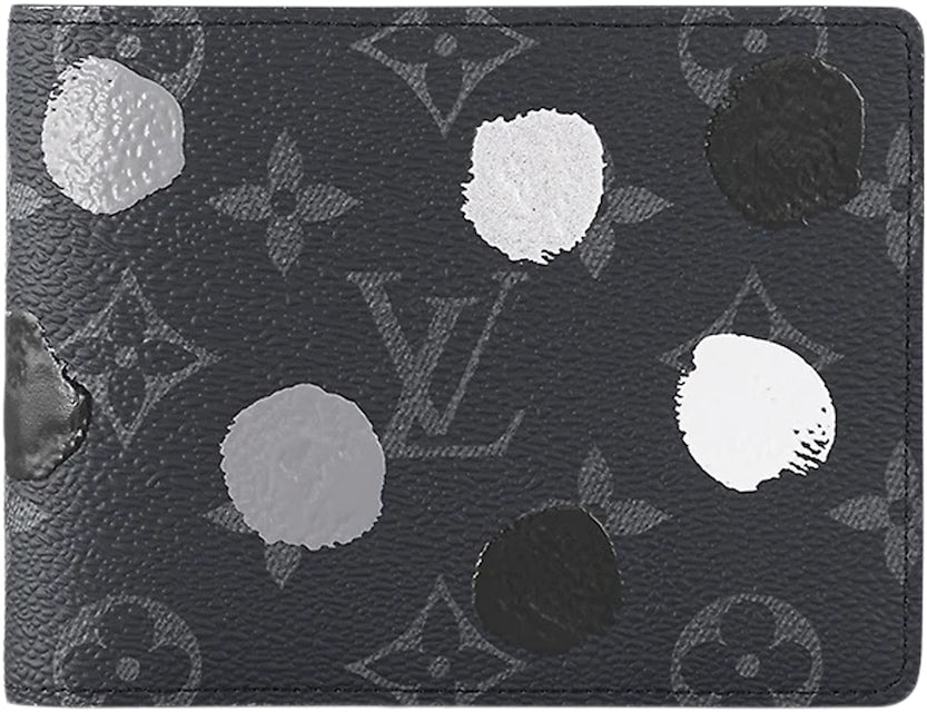 LOUIS VUITTON Monogram Eclipse Canvas Multiple Wallet Black/Grey