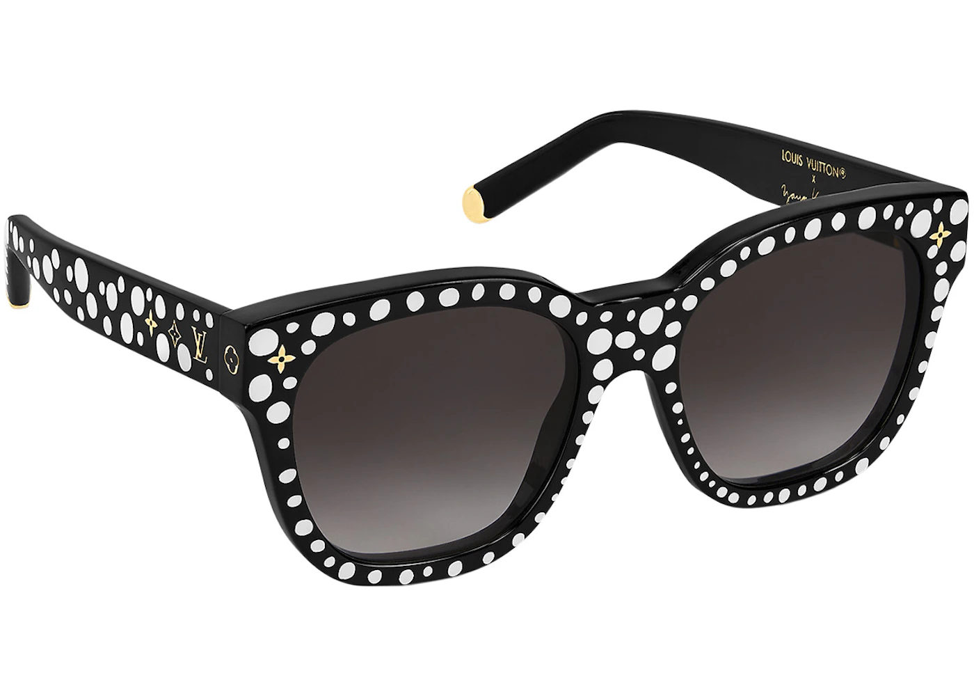 Louis Vuitton x Yayoi Kusama My Monogram Square Infinity Dots Sunglasses  Black/White (Z1902W) in Acetate with Gold-tone - US