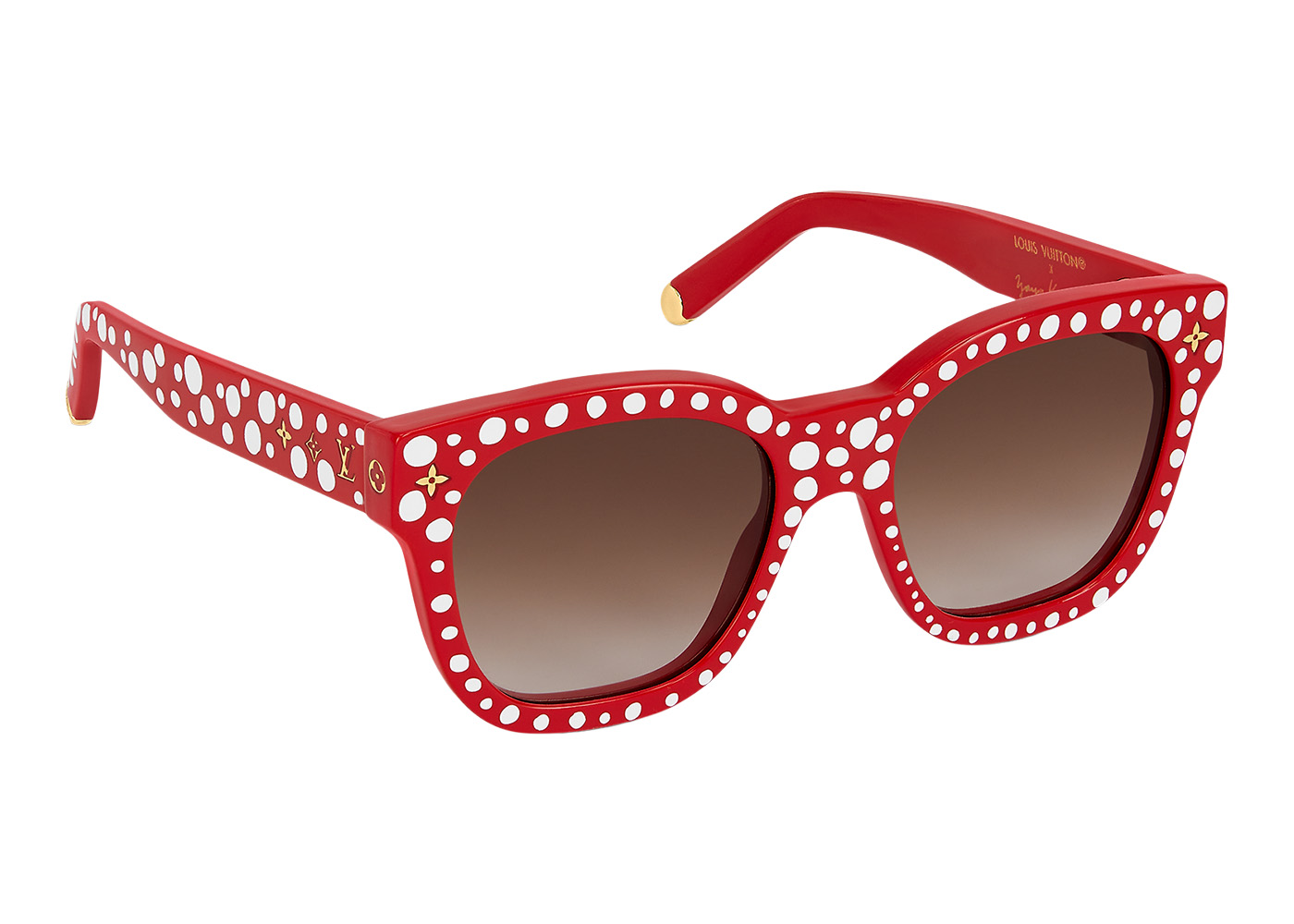 Louis Vuitton x Yayoi Kusama My Monogram Square Infinity Dots Sunglasses  Red/White (Z1901W)