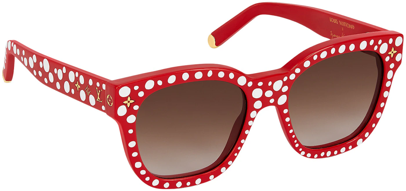 Louis Vuitton x Yayoi Kusama My Monogram Square Infinity Dots Sunglasses Red/White  (Z1901W) in Acetate with Gold-tone - US