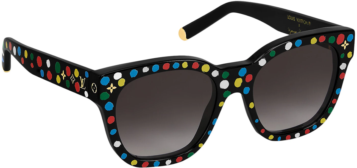 Louis Vuitton x Yayoi Kusama My Monogram Square Painted Dots Sunglasses  Black Multicolor (Z1903W) in Acetate with Gold-tone - US