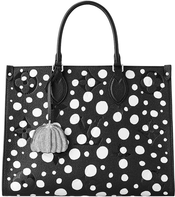 Louis Vuitton x Yayoi Kusama OnTheGo MM Black/White in Grained Empreinte  Cowhide Leather with Silver-tone - US