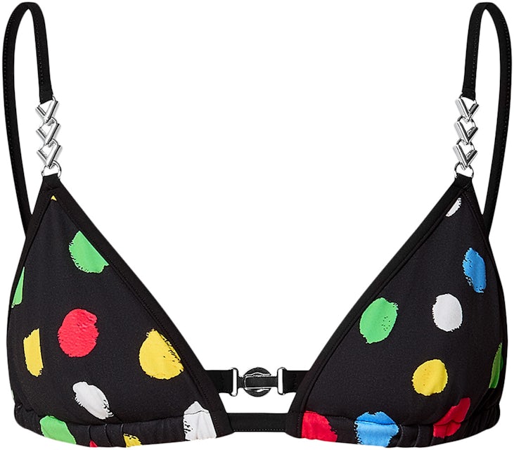 Louis Vuitton x Yayoi Kusama Painted Dots Bikini Top Black - FW22 - US