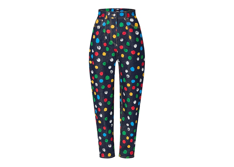 Louis Vuitton x Yayoi Kusama Painted Dots Jeans Indigo Blue FW22