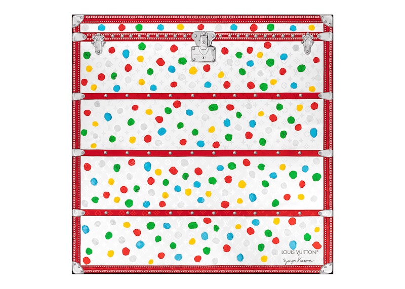 Louis Vuitton x Yayoi Kusama Painted Dots Monogram Square 90 White