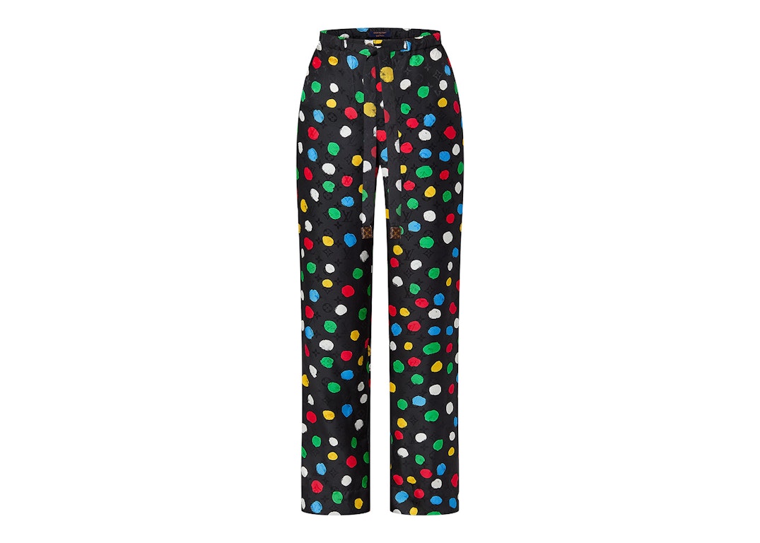 Pre-owned Louis Vuitton X Yayoi Kusama Painted Dots Pajama Pants Black