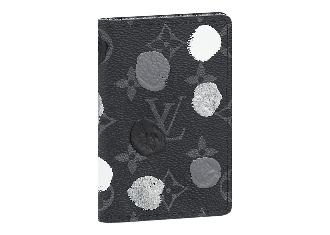Pre-owned Louis Vuitton X Yayoi Kusama Pocket Organizer Monogram Eclipse Black/silver