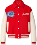 Louis Vuitton Leather Embroidered Varsity Jacke