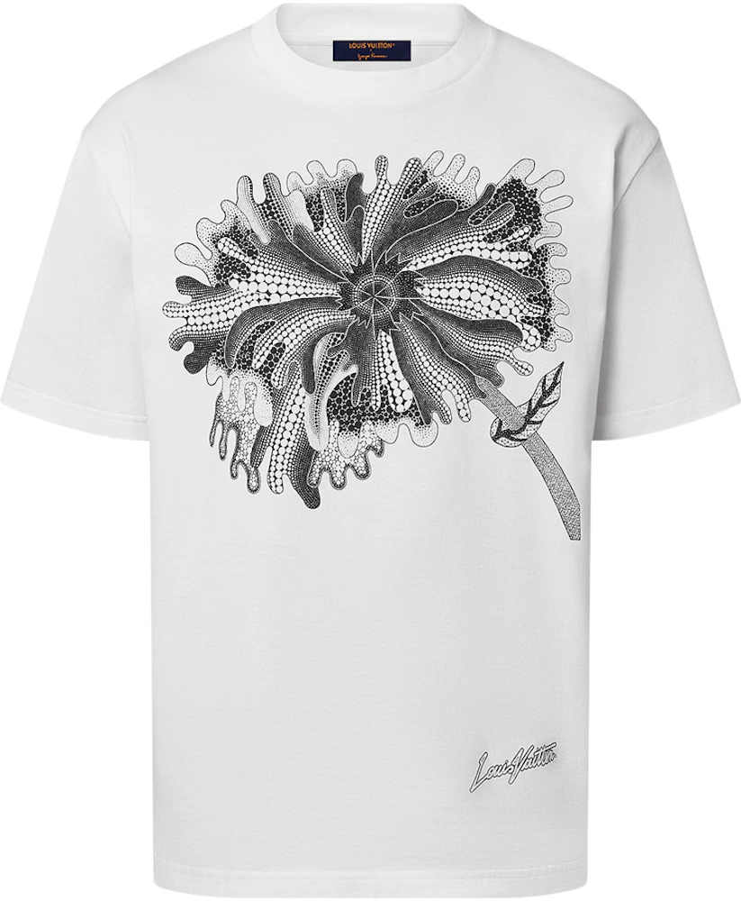 Louis Vuitton White Multicolor Flower Logo T-Shirt